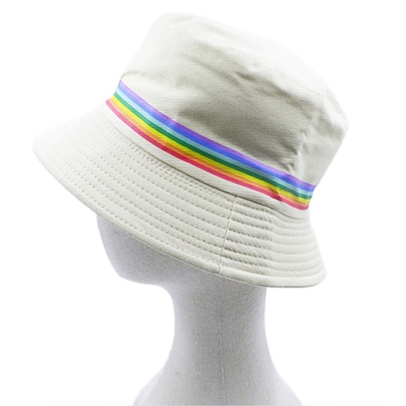 Rainbow Trim Bucket Hat - Picture 1 of 3